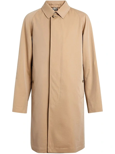 Shop Burberry The Camden Car Coat In Neutrals