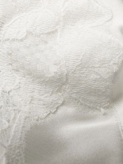 Shop Dolce & Gabbana Lace-detail Satin Bra In White