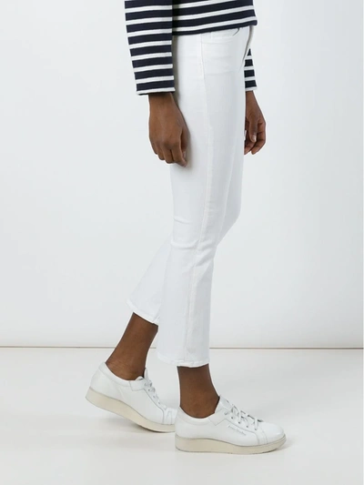 Shop J Brand Skinny Fit Trousers In White