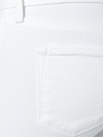 Shop J Brand Skinny Fit Trousers In White