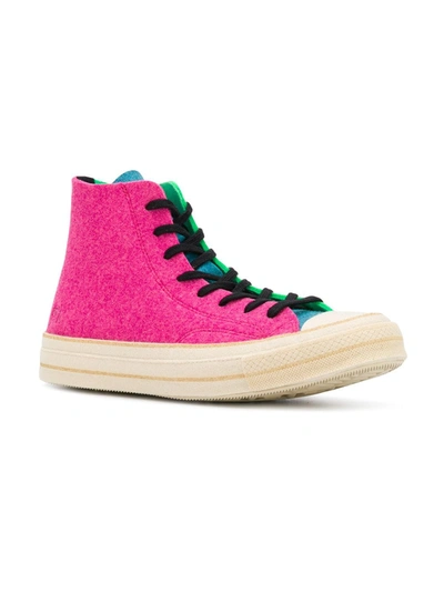 Converse X Jw Anderson Chuck 70 Hi "felt" Sneakers In Pink