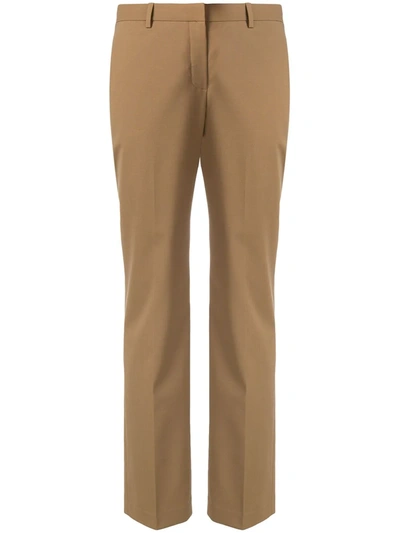Shop Theory Slim-fit Trousers In Brown