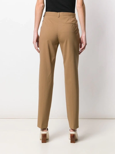 Shop Theory Slim-fit Trousers In Brown