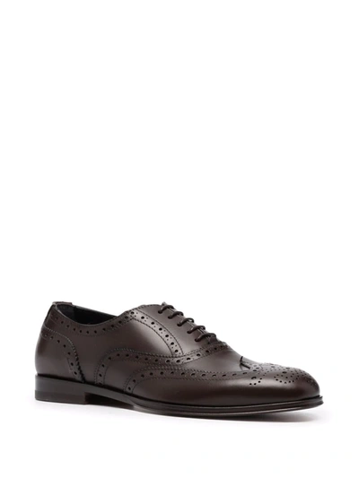 Shop Scarosso Judy Lace-up Leather Brogues In Brown