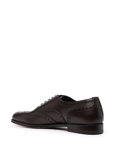 Shop Scarosso Judy Lace-up Leather Brogues In Brown