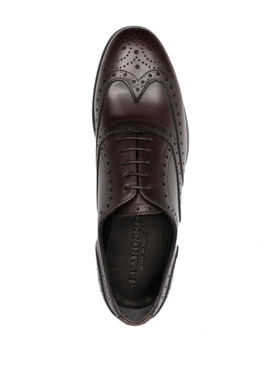 Shop Scarosso Judy Lace-up Leather Brogues In Brown