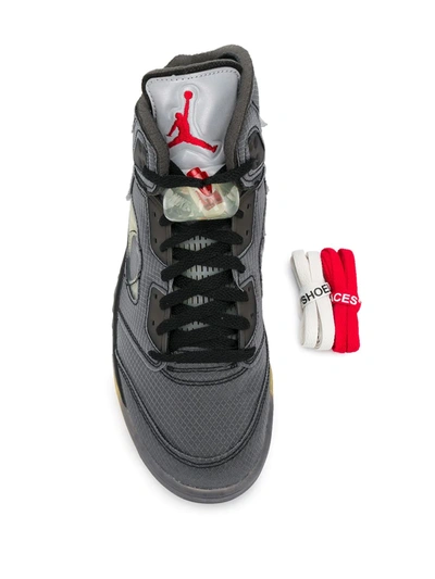 Shop Jordan X Off-white Air  5 Retro Sp Sneakers In Green