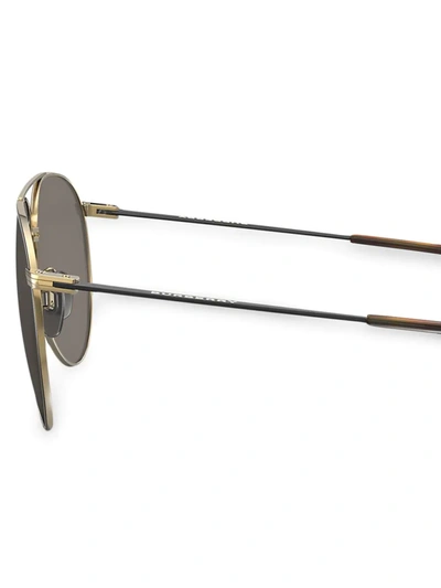 Shop Burberry Eyewear Oversized Aviator Sunglasses In Gold