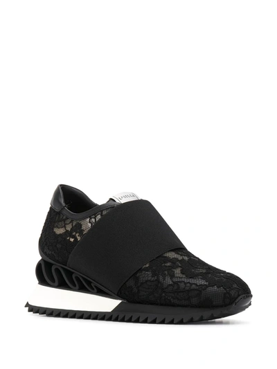 Shop Le Silla Rubel Wave Sneakers In Black