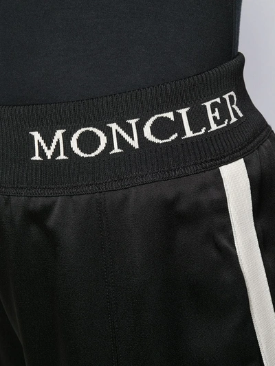 Shop Moncler Side Stripe Track Pants In Black