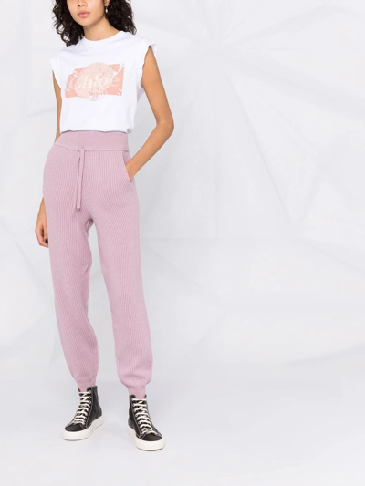 Shop Rag & Bone Ribbed Knit Trousers In Pink