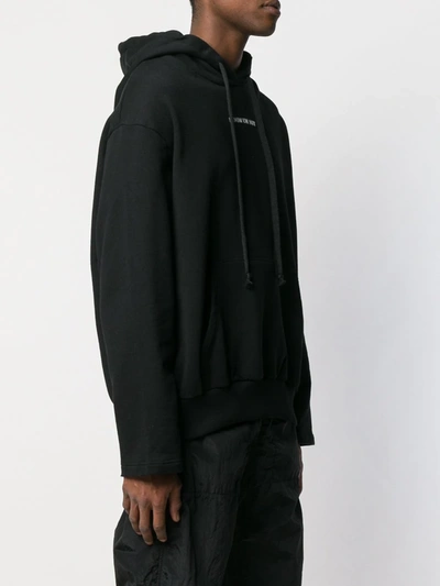 Ih Nom Uh Nit Frayed Graphic Logo Hoodie In Black