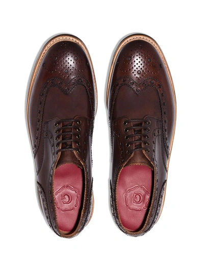 Shop Grenson Archie Leather Brogues In Brown