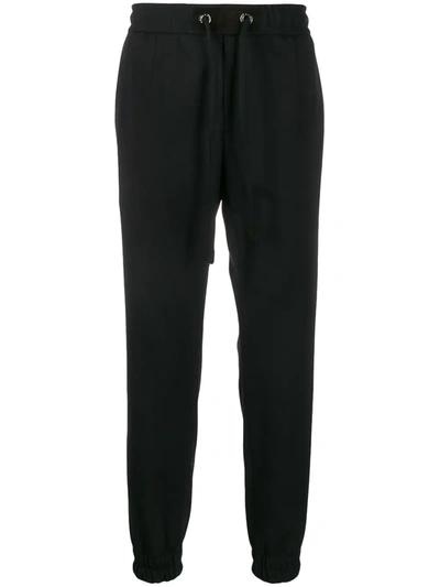 Shop Dolce & Gabbana Drawstring Tuxedo Trousers In Black