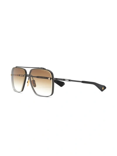 Shop Dita Eyewear Mach Six Sunglasses In Black