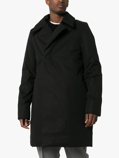 Shop Rick Owens Double-breasted Trench Coat In Black