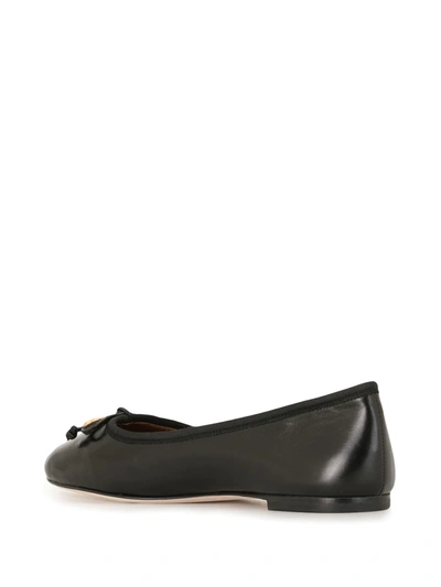 Shop Tory Burch Charm Ballet Flats In Black