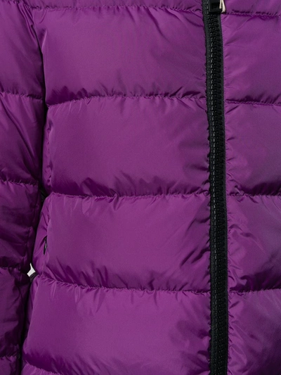 Shop Herno Hooded Padded Coat In Purple