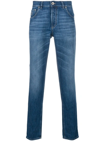 Shop Brunello Cucinelli Slim-fit Jeans In Blue