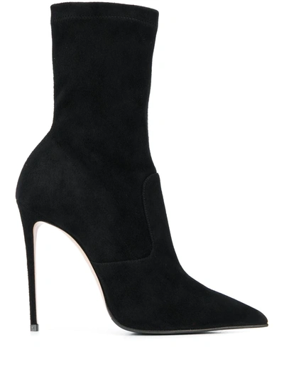 Le Silla Eva Pointed-toe Ankle Boots In Black