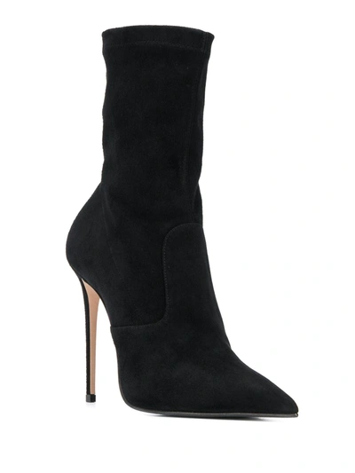 Shop Le Silla Eva Pointed-toe Ankle Boots In Black