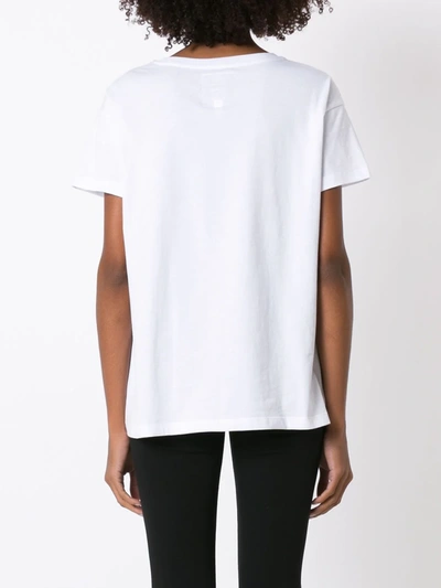 Shop Armani Exchange Sequin Logo T-shirt In White