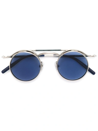 Shop Matsuda Round Framed Sunglasses In Metallic