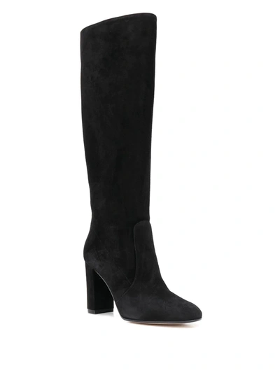 Gianvito Rossi Slouch 85 Knee-high Suede Boots In Black