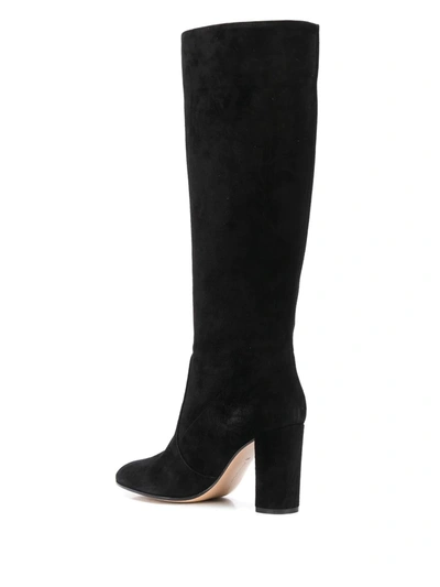 Gianvito Rossi Slouch 85 Knee-high Suede Boots In Black