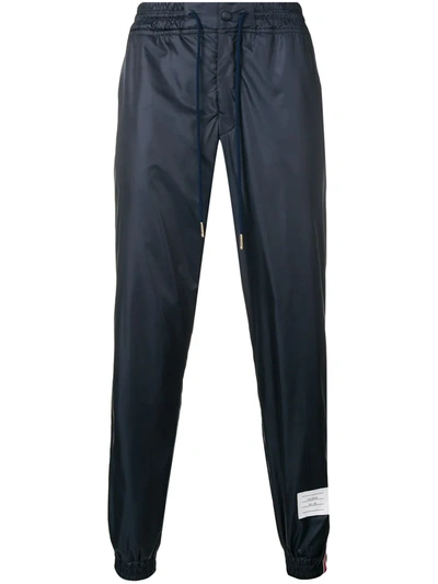 Shop Thom Browne Rwb Stripe Ripstop Track Pants In Blue