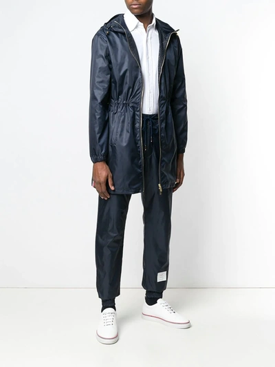 Thom Browne Drawstring Flyweight Ripstop Track Pants In Blue