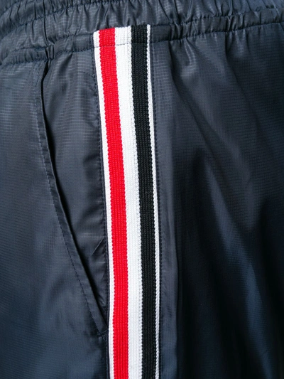 Shop Thom Browne Rwb Stripe Ripstop Track Pants In Blue