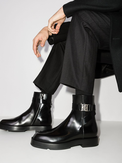 Shop Givenchy 4g Square-toe Ankle Boots In Schwarz