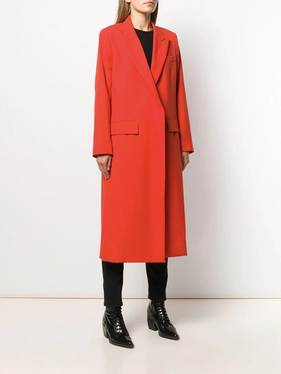 Shop Ami Alexandre Mattiussi Long-length Coat In Red