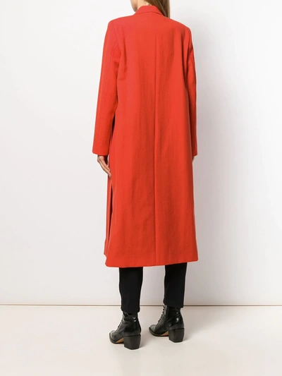 Shop Ami Alexandre Mattiussi Long-length Coat In Red
