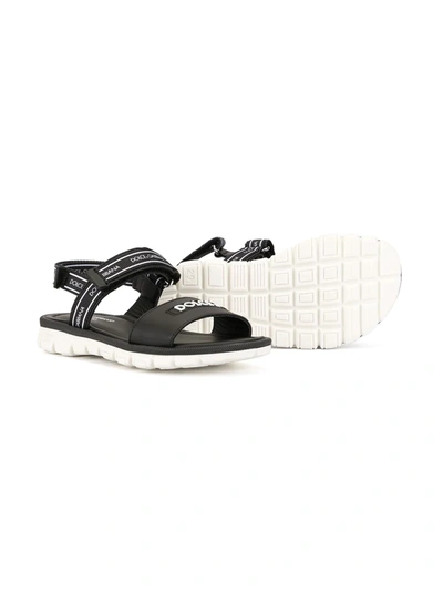 Shop Dolce & Gabbana Sporty-style Touch Strap Sandals In Black