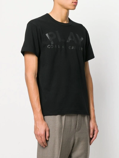Shop Comme Des Garçons Play Branded T-shirt In Black