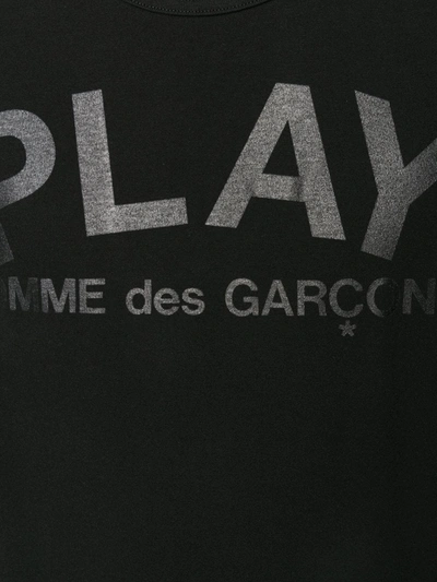 Shop Comme Des Garçons Play Branded T-shirt In Black