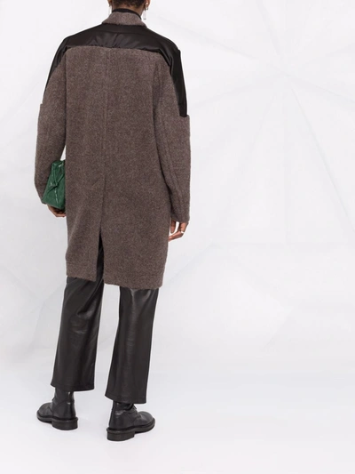 Shop Rick Owens Long-sleeve Coat In Braun