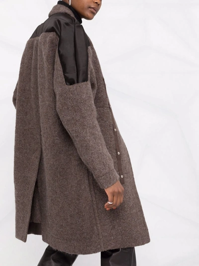 Shop Rick Owens Long-sleeve Coat In Braun