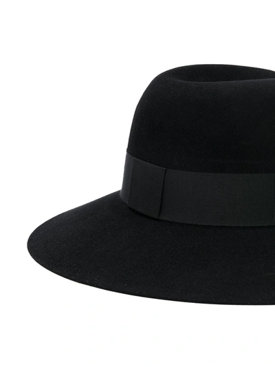Shop Maison Michel Wide Brimmed Hat In Black