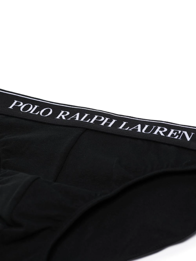 Shop Polo Ralph Lauren Pack Of 3 Logo Waistband Briefs In 黑色