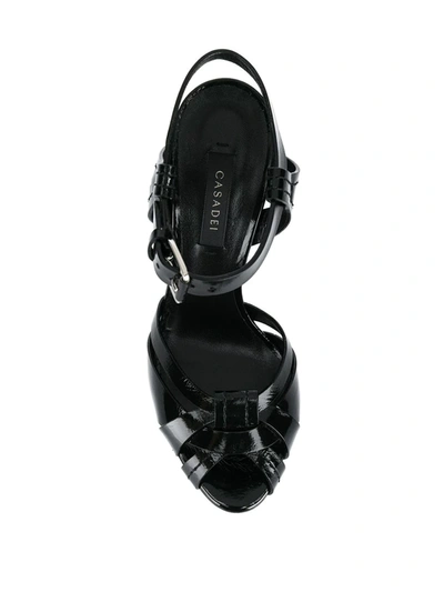 Shop Casadei Flora Platform Sandals In Black