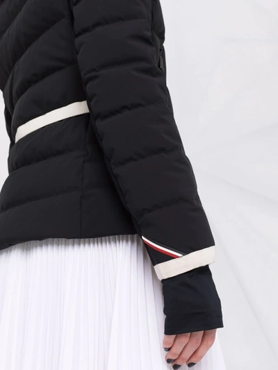 Shop Moncler Lamoura Padded Contrast-trim Ski Jacket In Black