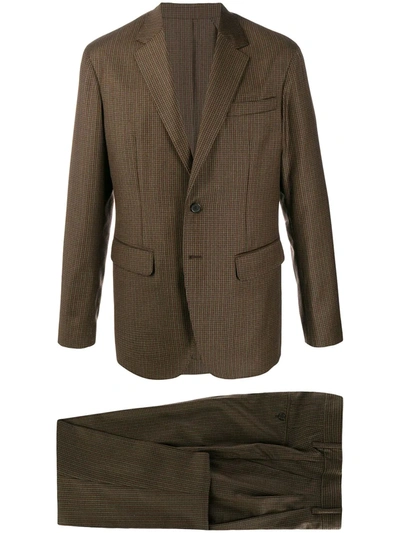 Shop Dsquared2 Checked Formal Suit In Brown