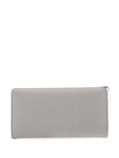 Shop Stella Mccartney Falabella Continental Wallet In Grey