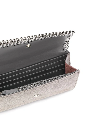 Stella Mccartney Falabella Continental Wallet In Grey