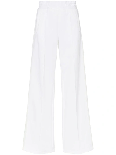 Shop Off-white Wide Leg Side Stripe Track Pants In White