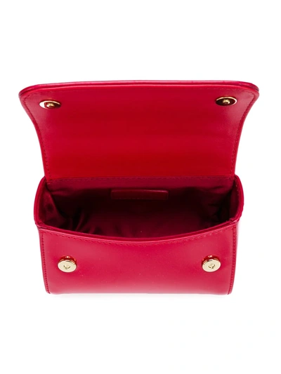 Shop Dolce & Gabbana Varnished Logo Bag In Red