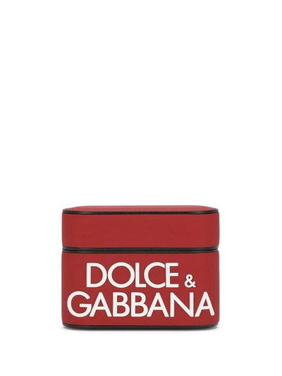 Shop Dolce & Gabbana Airpods Pro Logo Case In Red